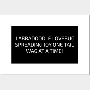 Labradoodle Lovebug Spreading Joy One Tail Wag at a Time! Posters and Art